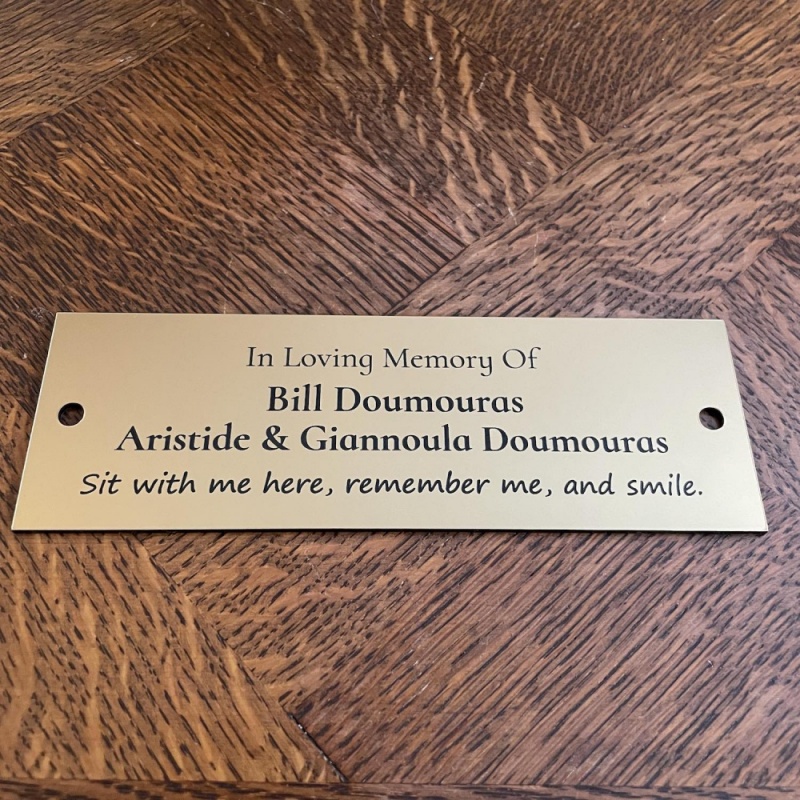 In Memory of Remembrance Outdoor Bench Plaque Personalised 15cm x 4 or 5cm